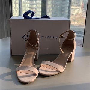 Nude open toed heels - BRAND NEW